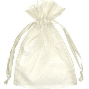 3  Packs of 10 Organza Fabric Bags  VORY  16x 12cm